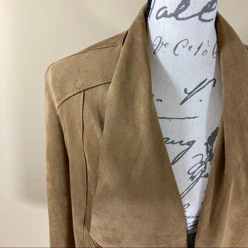 Blank NYC Drape Front Faux Suede Jacket - Picture 9 of 14